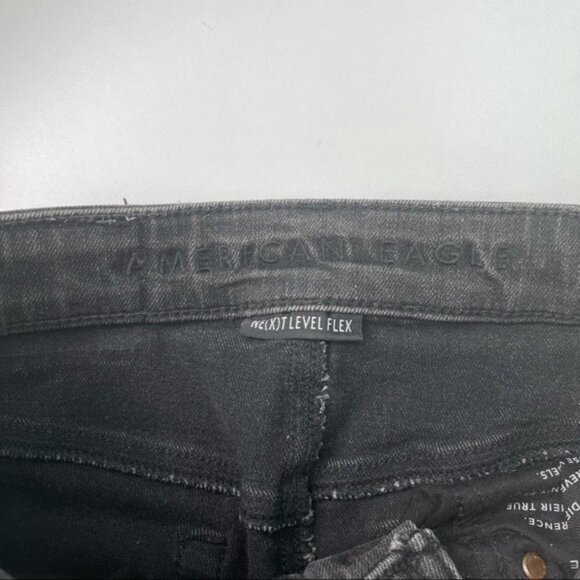 American Eagle Next Level Flex Super Skinny Jeans Gray Distressed Size 26 - Picture 5 of 8